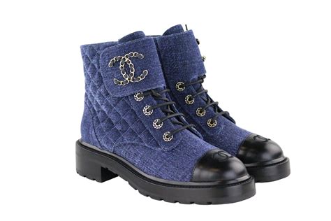 chanel 9 boots price|chanel denim combat boots.